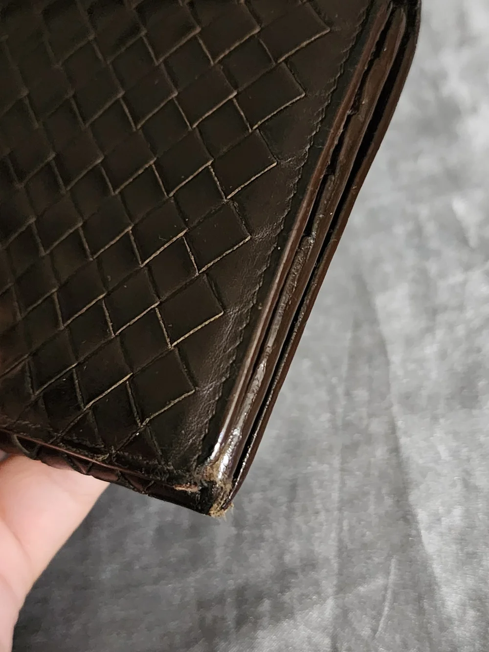 Bottega Veneta- WOVEN Long Wallet- CHOCOLATE BROWN